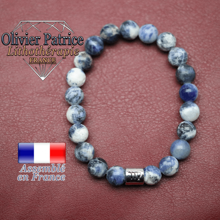 Bracelet sodalite et son signe astrologique en alliage