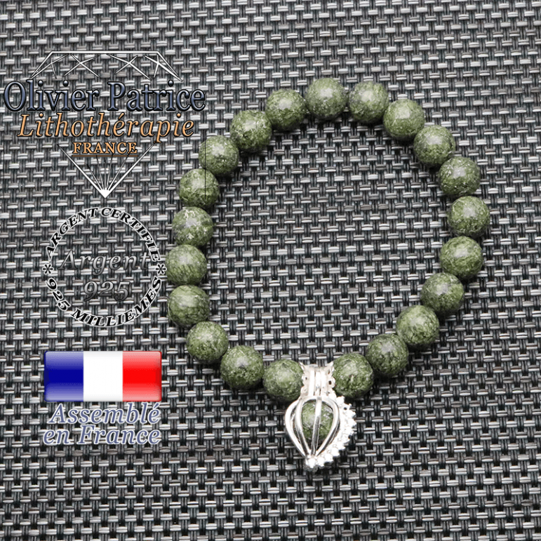 Bracelet serpentine cage strass argent 925