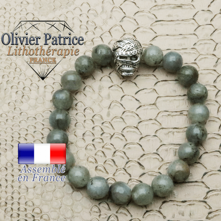 bracelet homme en labradorite pierre naturelle en 10 mm
